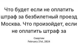 Как оплатить штраф за безбилетный проезд