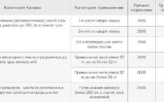 Сколько стоит доплата за багаж победа