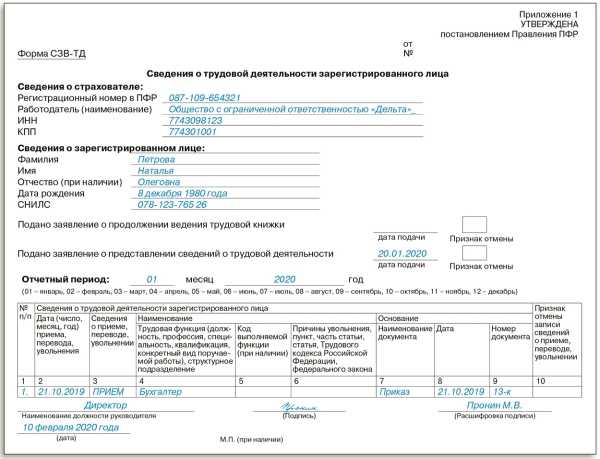 Как заполнить сзв тд в 2023 году Как заполнить сзв тд в 2023 году