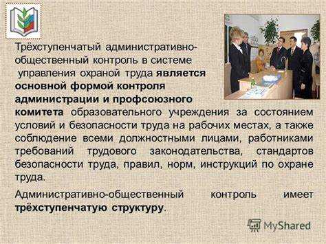 Кто осуществляет общественный контроль за состоянием охраны труда в образовательном учреждении