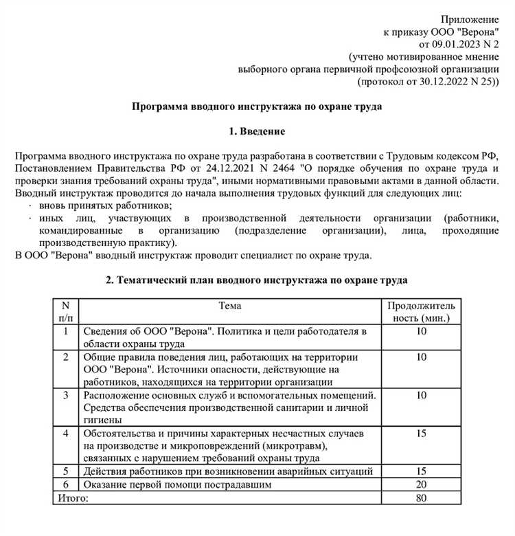 Документирование проведенного инструктажа